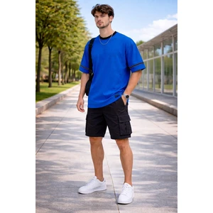 Alexander Gardi Şerit Detaylı Kontrast Yaka Basic T-Shirt