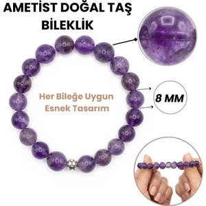 Ametist Bileklik Doğaltaş 8mm