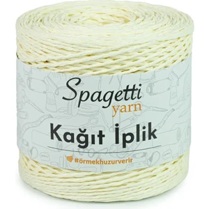 Spagettiyarn Kağıt Ip Krem El Örgü Ipliği
