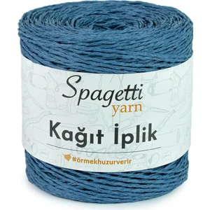 Spagetti Yarn Kot Mavi Kağıt Ip