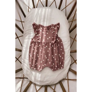 Fırfırlı Şort Tulum 0-3 Yaş Bakır