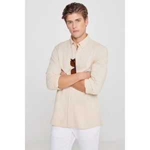 Altınyıldız Classics Pamuklu Tailored Slim Fit Dar Kesim Düğmeli Yaka Örme Gömlek