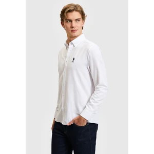U.s. Polo Assn. Erkek Beyaz Gömlek Basic 50320276-VR013