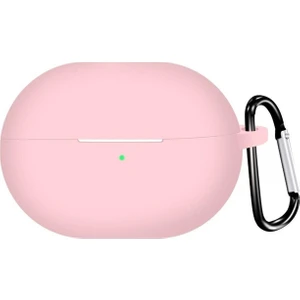 Huawei Freebuds Pro 5 Kılıf Askılı Mat Silikon Pembe