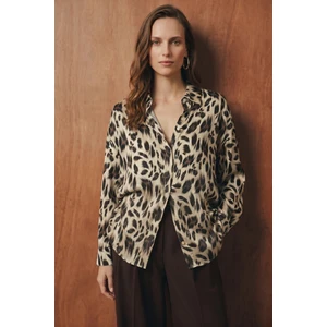 Leopar Desen Salaş Gömlek - Leopar