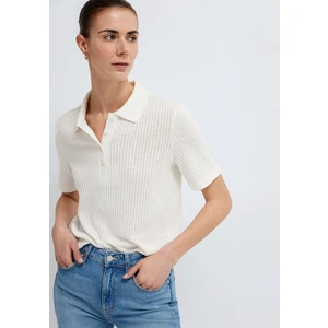 Örme Ekru Polo Tişört 1614311-70057
