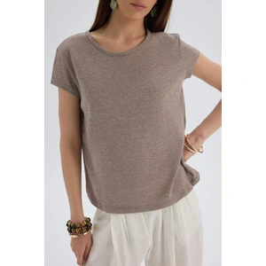 Suva Kısa Kol Vizon T-Shirt