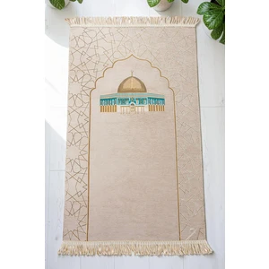 İhvan Online Mescidi Aksa Desenli Şönil Seccade - Krem