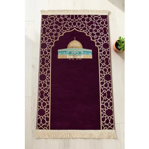İhvan Online Mescidi Aksa Desenli Şönil Seccade  - Mor
