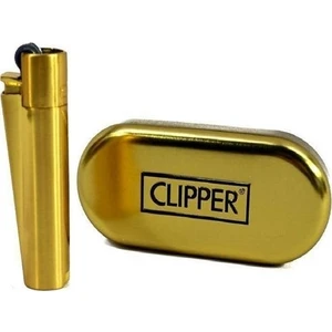 Clipper Metal Alaşım Kutulu Çakmak Sarı Renk Özellikli Taşınabilir ve Rüzgar Geçirmez