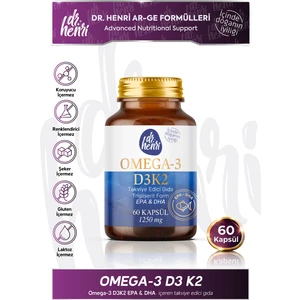 Dr. Henri Omega-3 D3K2 EPA & DHA 60 Kapsül