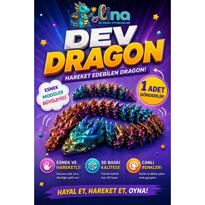 - Dev Dragon Oyuncak - Esnek Hareketli Ejderha