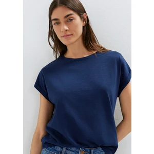 Bisiklet Yaka Lacivert Basic Tişört 1614177-70497