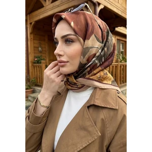 İmaj Butik Bej Desenli Soft Eşarp
