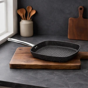 Black Line Kare Granit Tava 28 Cm