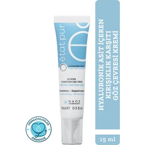 Etat Pur Hyaluronik Asit İçeren Yaşlanma Karşıtı Göz Çevresi Bakım Kremi 15 ml Hassas Ciltler İçin Rahatlatıcı Etki