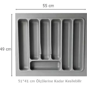 Çekmece İçi Kaşıklık  55X49  Gri