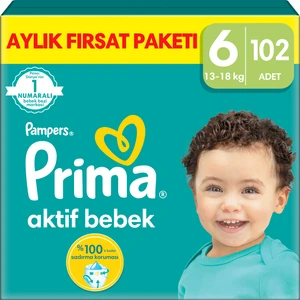 Aktif Bebek, Bebek Bezi 6 Numara, 102 adet
