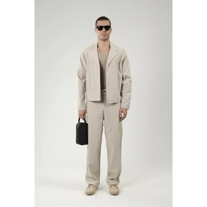 Oversize Kalıp Blazer Keten Alt Üst Takım
