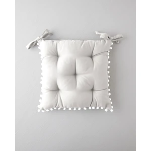 English Home Ponponlu Sandalye Minderi 40x40 cm Bej
