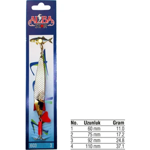 AlbaStar 603 Sarı Kaplama Olta Kaşığı  NO:2
