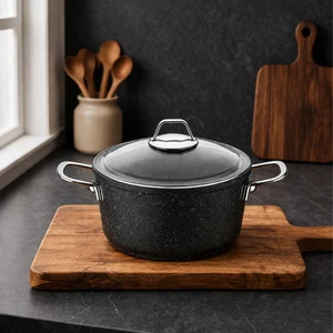 Black Line Granit Tencere 30 Cm
