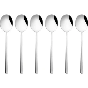 Bead 6'lı Yemek Kaşığı Seti Platin