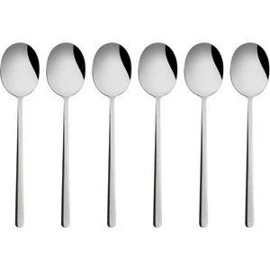 Bead 6'lı Tatlı Kaşığı Seti Platin