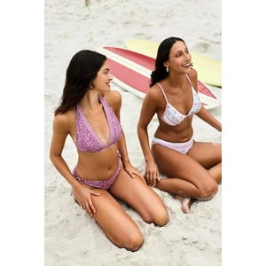 Rosa Derin V Yaka Çiçekli Bikini Üstü