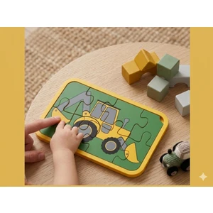 Eğitici 9 Parça Yapboz Traktör Puzzle