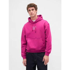 Erkek Pembe Heavyweight Oversized Logo Sweatshirt