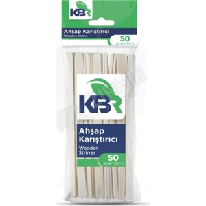 3 Adet Kbr Ahşap Karıştırıcı (Askılı) 50'li