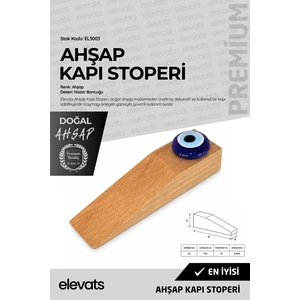 Premium Ahşap Kapı Stoperi | Dekoratif Kapı Durdurucu | Kaymaz Kapı Tutucu | Kapı Sabitleyici | EL3003