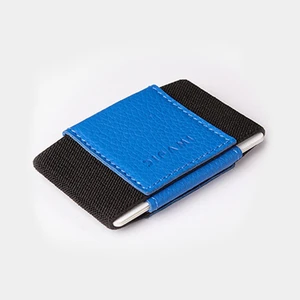 Minimal Hakiki Deri Cüzdan Kartlık - Mavi