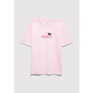 Mavi Baskılı Pembe Tişört 7610475-90773