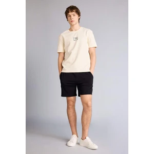 Regular Fit Düz Paça Beli Bağcıklı Cepli Basic Şort B8672AX26SM