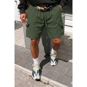 Tarz Cool Erkek Kargo Cepli Lastikli Bel Günlük Şort