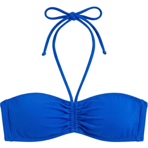 Mavi Straplez Dar Kalıp Bikini Üstü
