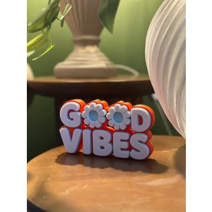 3 Boyutlu Baskı Good Vibes - Ev Dekoru