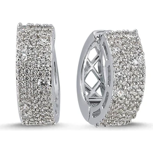 Merano Design Pave Rhodium Küpe