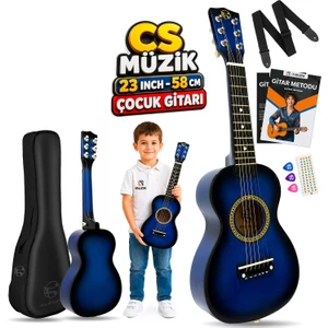 Fourtune Loki T-80BL 6 Telli Mavi Çocuk Gitarı Gerçek Ağaç