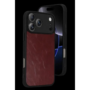 Iphone 17 Pro Max Aras Deri Kapak - Bordo