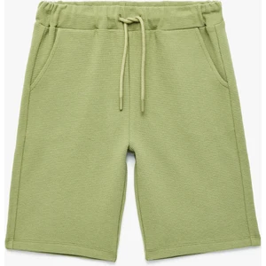 Pamuklu Beli Lastikli Cepli Basic Şort