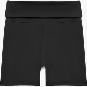 Yüksek Bel Beli Lastikli Basic Kısa Tayt
