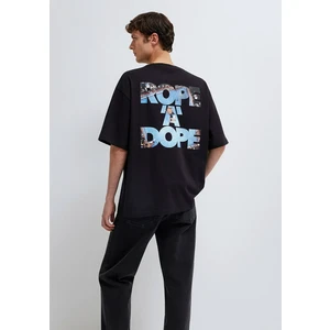 Rope A Dope Baskılı Siyah Tişört 0613191-900