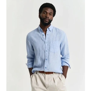 Erkek Slim Fit Keten Gömlek