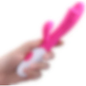 Uyrıcılı Çift Motorlu Dildo Vibratör 20 Çeşit Modlu