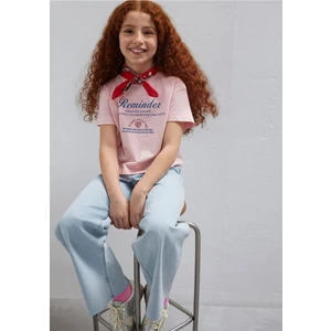 Baskılı Pembe Tişört 7610398-71007