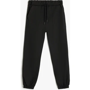 Standart Bel Cepli Düğme Detaylı Basic Jogger Pantolon