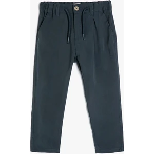 Basic Pantolon Cepli Beli Bağlamalı Viskon Kumaş
